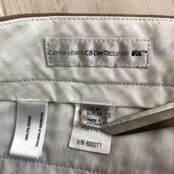 Cutter & Buck Men's Golf Khaki Shorts CB Drytec - Picture 5 of 6